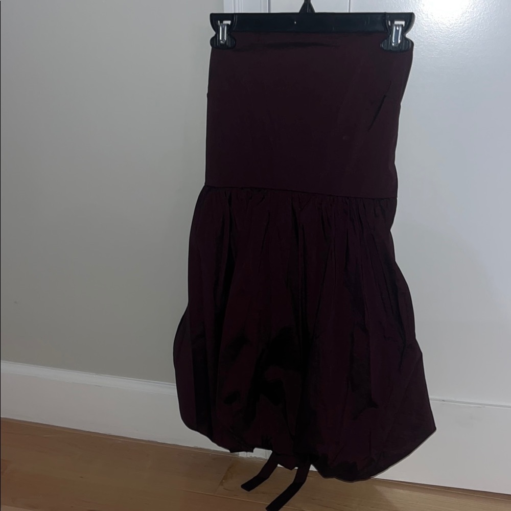 Burgundy Women's dress short strapless Socialite M